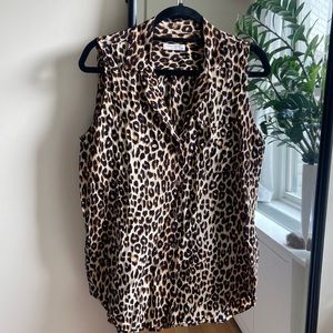 Equipment silk sleeveless top